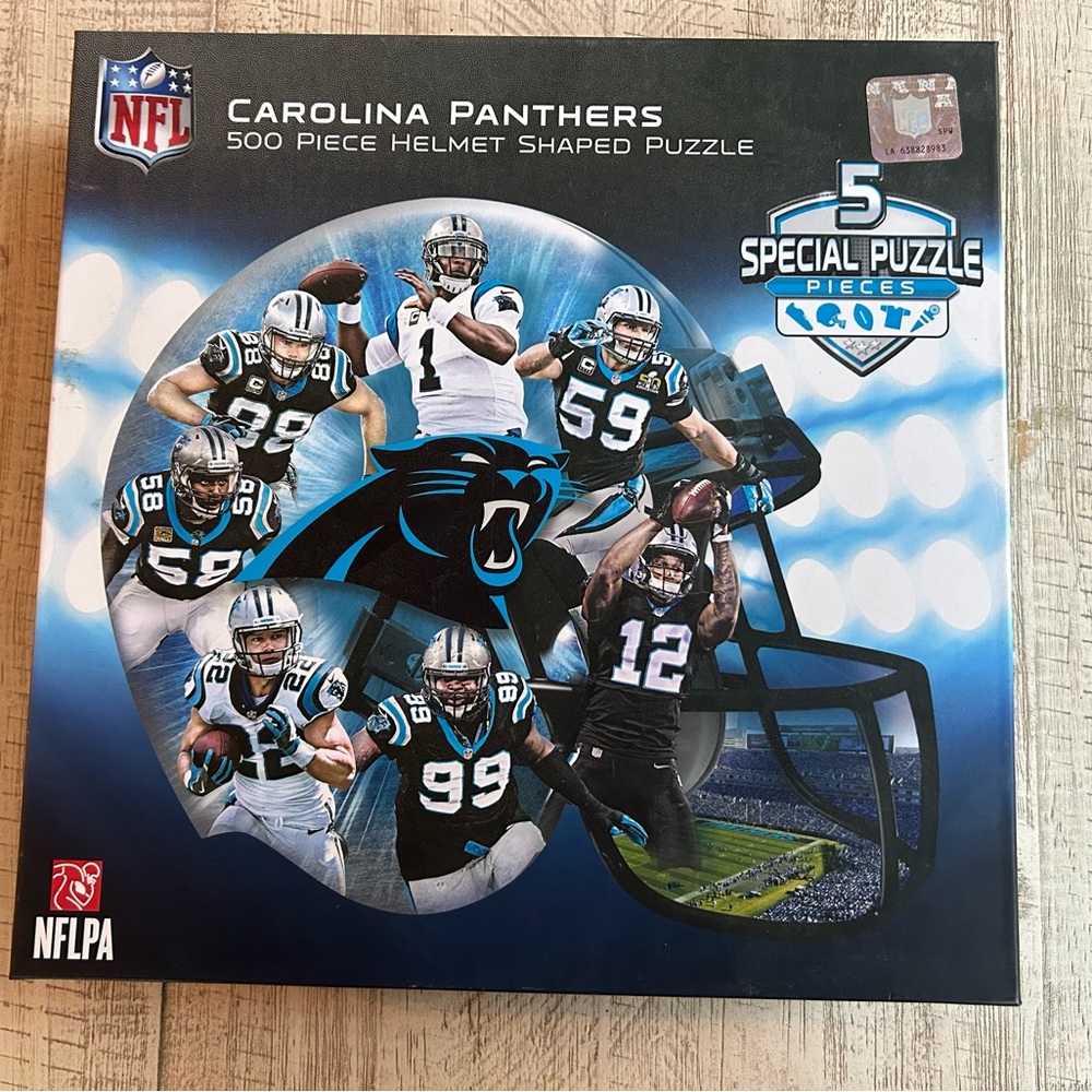 Carolina Panthers 500 piece helmet shaped puzzle
